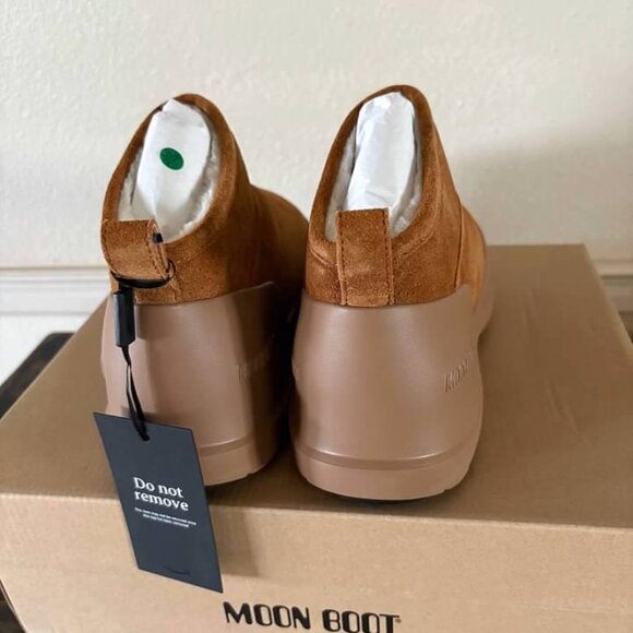 Moon Boots Luna Low Suede Boots Cognac- NIB- SZ 7.5 / 10 - Picture 5 of 5
